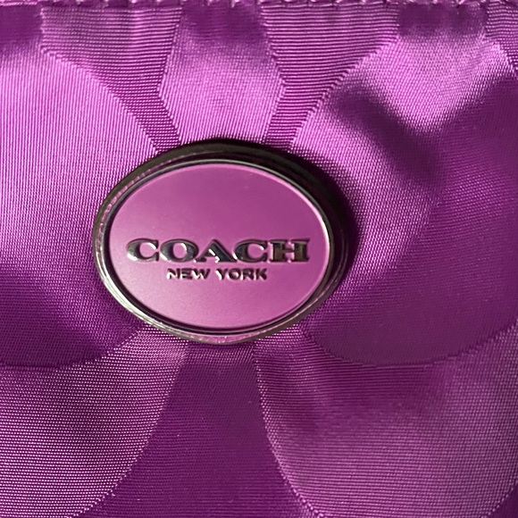 Coach Vibrant Purple Large Nylon Tote Bag Coach - Picture 2 of 6